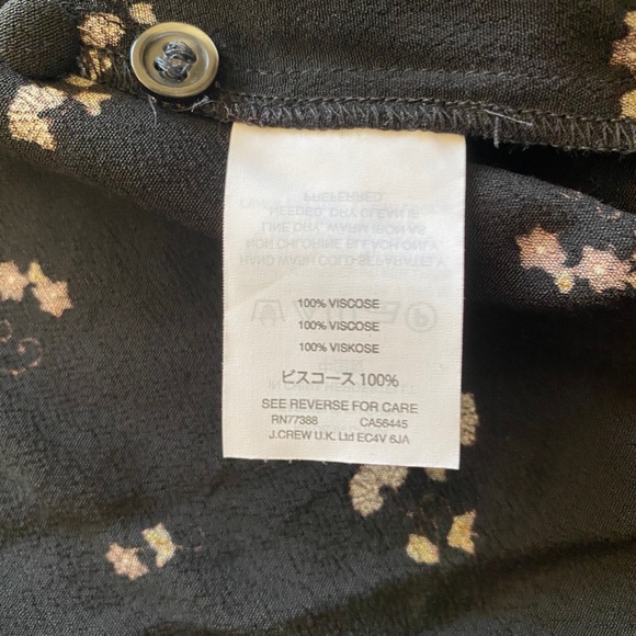 Madewell-Black, floral, wrap top - Picture 6 of 7